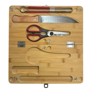 Engraving Bamboo BBQ Set