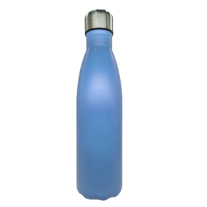 Double Wall Stainless Steel 500ml Engraving Water Bottle Light Blue