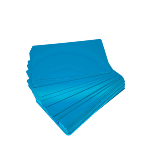 Engraving Blue Aluminium Business Cards