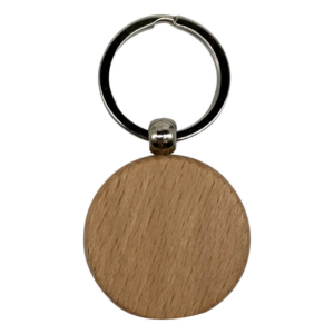 Engraving Wood Keyring Round