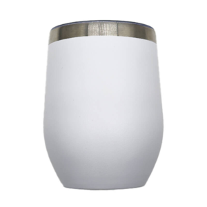 Double Wall Stainless Steel 12oz (350ml) Engraving Wine Tumbler White