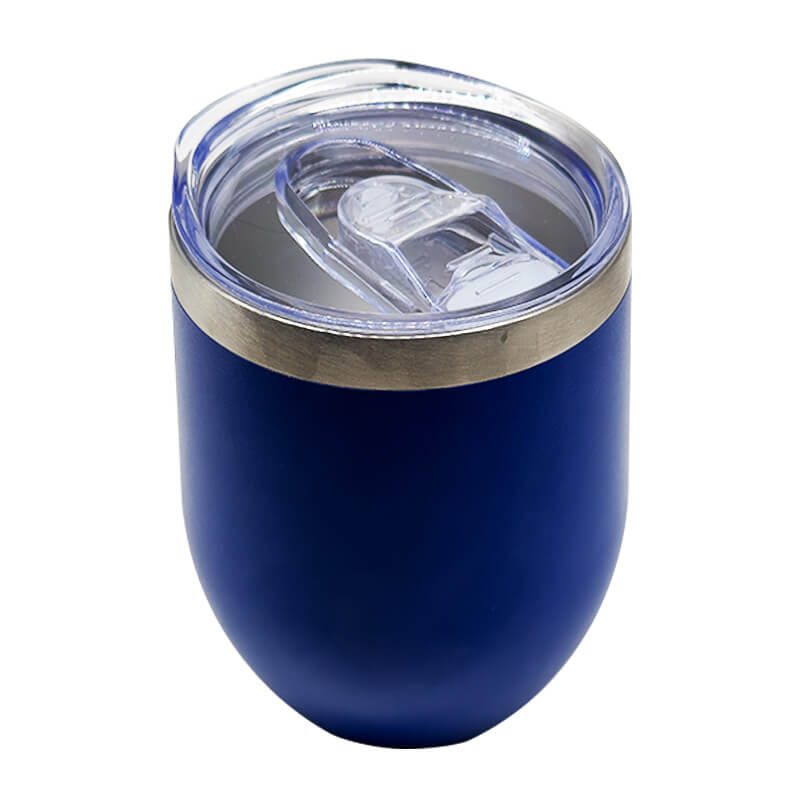 Double Wall Stainless Steel 12oz (350ml) Engraving Wine Tumbler Royal Blue - Image 2