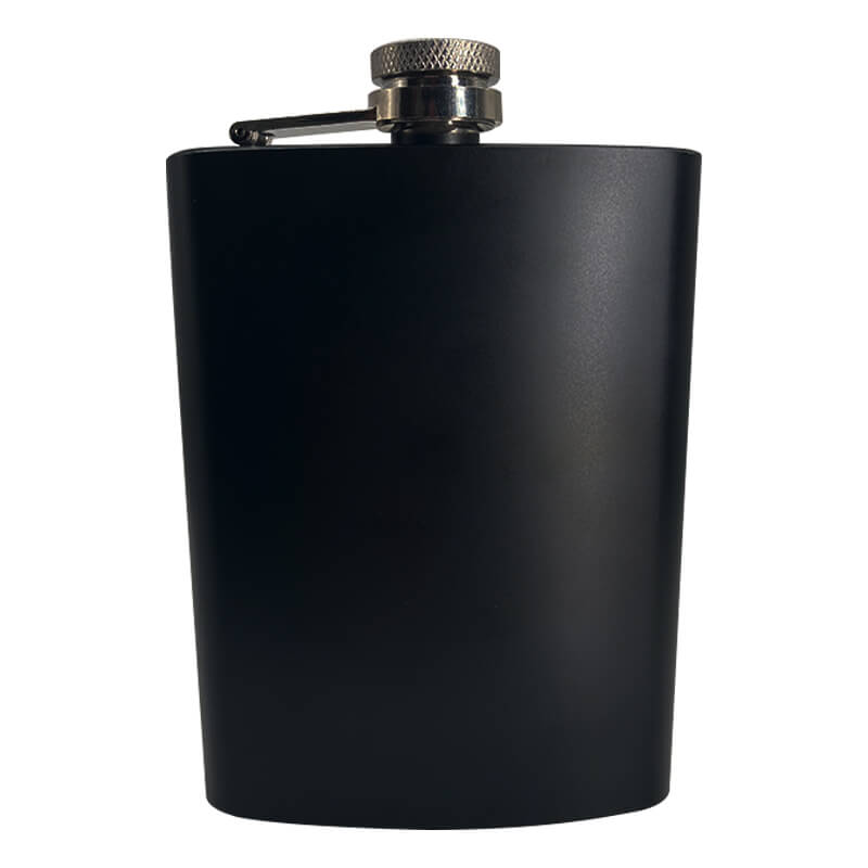 Stainless Steel 200ml Engraving Hip Flask Black
