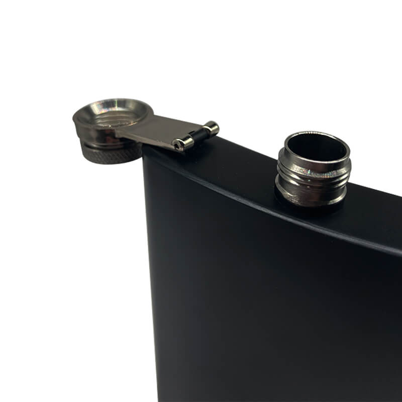 Stainless Steel 200ml Engraving Hip Flask Black - Image 2