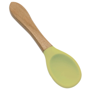 Engraving Bamboo Baby Spoon Yellow