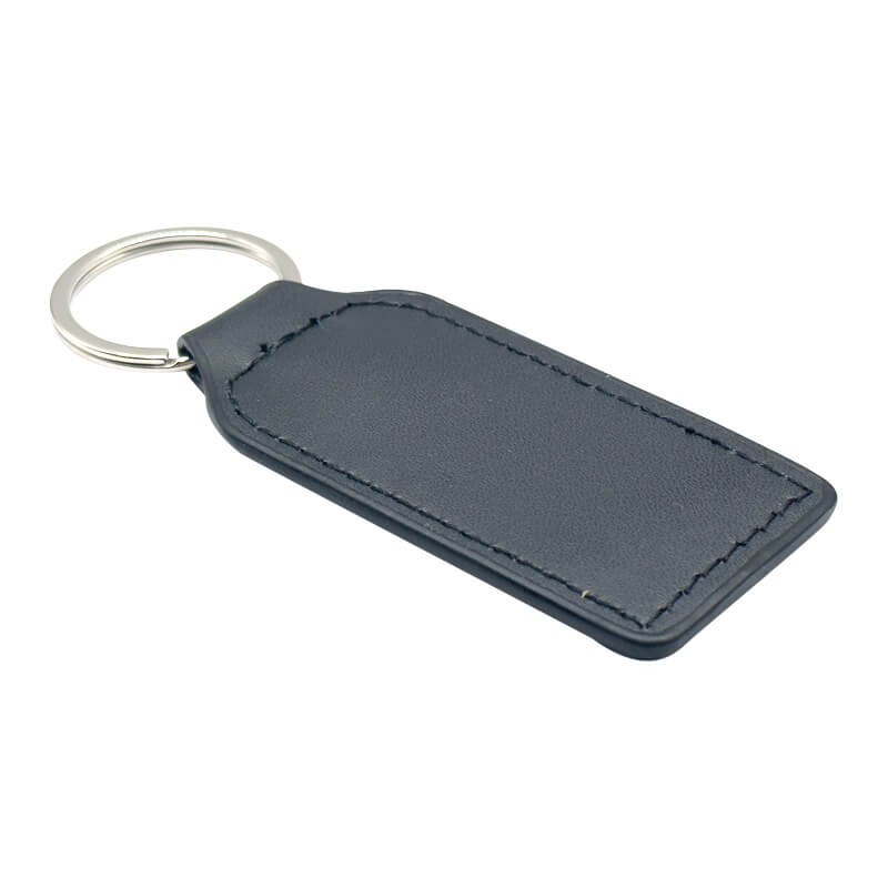 PU/Metal Keyring Rectangle Black - Image 5