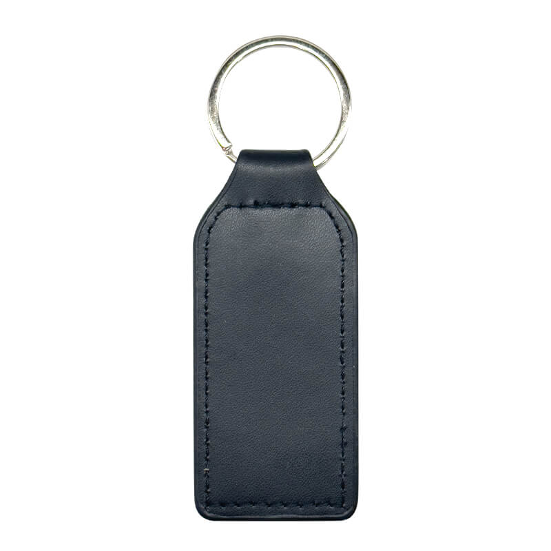PU/Metal Keyring Rectangle Black - Image 6