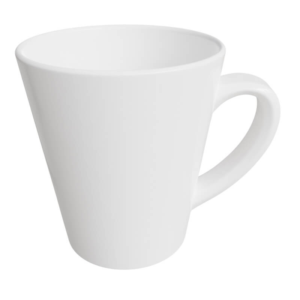 12oz White Ceramic Cone Shape Mugs