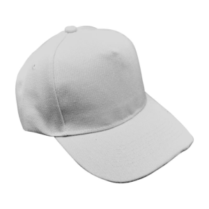 White Polyester 5 Panel Executive Cap