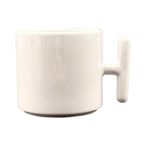 10oz White Ceramic T-Handle Mug (2)
