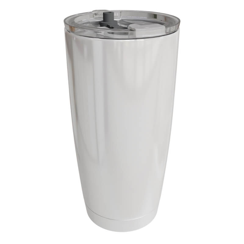 20oz White Stainless Steel Brandy Tumbler