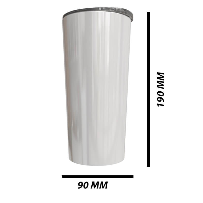 20oz White Stainless Steel Rum Tumbler - Image 4