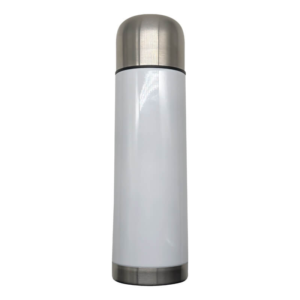 750ml White Stainless Steel Flask With Silver Cap