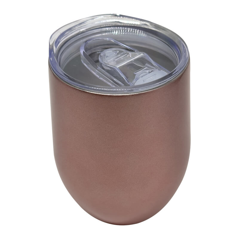 12oz rose gold stainless steel wine tumbler - Image 2