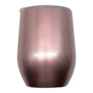 12oz rose gold stainless steel wine tumbler