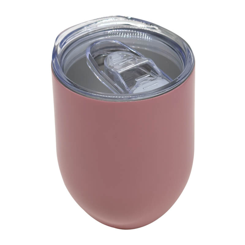 12oz Pink stainless steel wine tumbler - Image 2