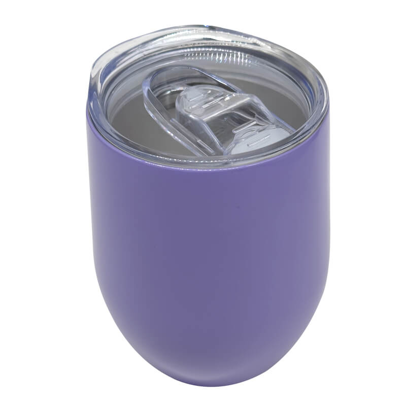 12oz Purple Stainless Steel Wine Tumbler - Image 2