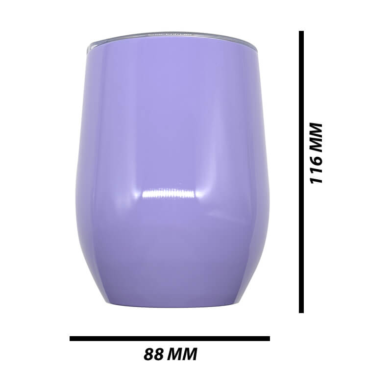 12oz Purple Stainless Steel Wine Tumbler - Image 7