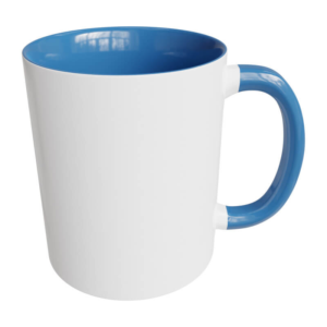 11oz Light Blue Ceramic Two Tone Mug
