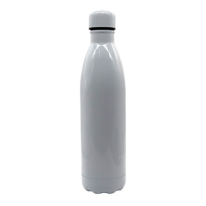 750ml White Stainless Steel Tower Water Bottle