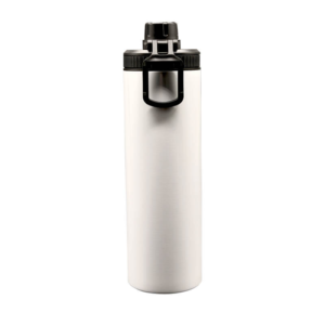 20oz White Stainless Steel Sport Skinny Tumbler