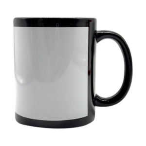 11oz Black Ceramic Mug with Patch