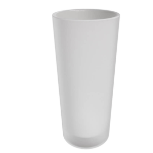 10oz Frosted glass white