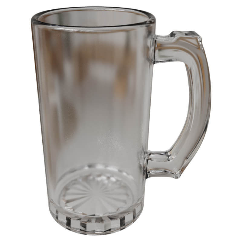 16oz Beer mug plain glass (set of 2)
