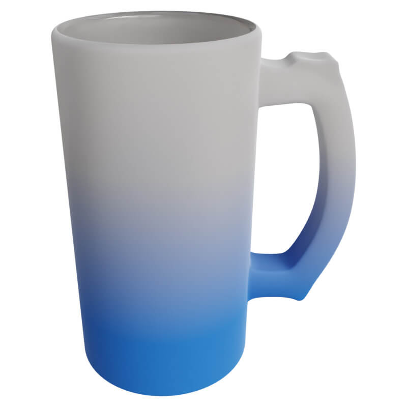 16oz Beer mug blue frosted (set of 2)