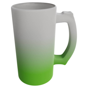 16oz Beer mug green frosted (set of 2)