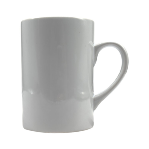 10oz White Ceramic Straight Mug