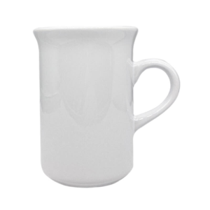 10oz White Ceramic Flare Mug