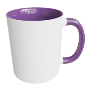 11oz Purple Ceramic Two Tone Mug